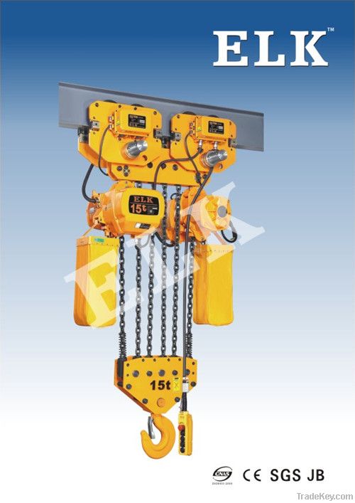 15tons Electric Chain Hoist with Electric Trolley