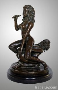 Bronze Woman Singing Statue