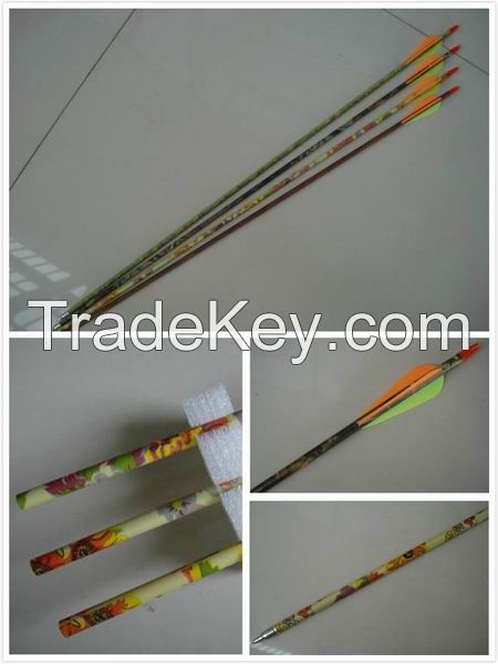 Carbon Fiber Arrows with Camo Surface