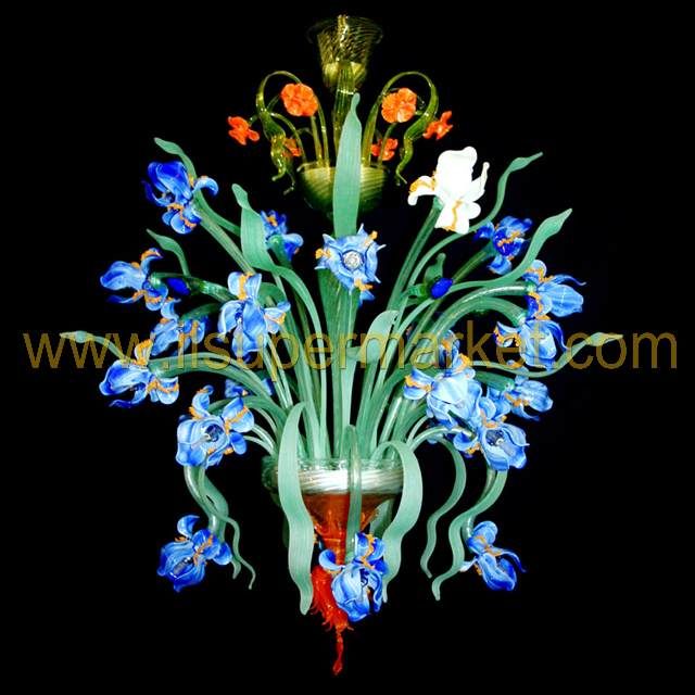 Murano chandelier Iris Van Gogh 24 lights