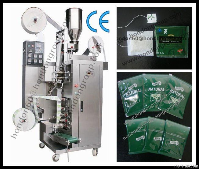 Automatic Tea Bag Packing Machine(inner and outer bag with thread an