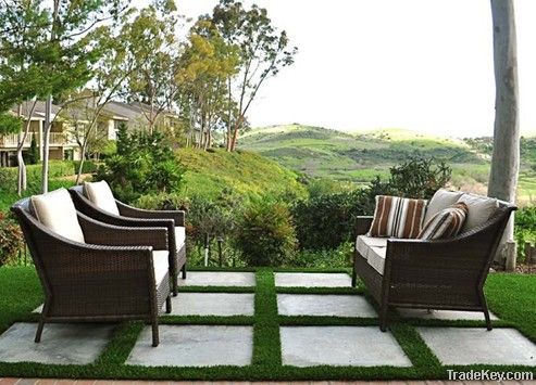 Roof landscaping artificial lawns