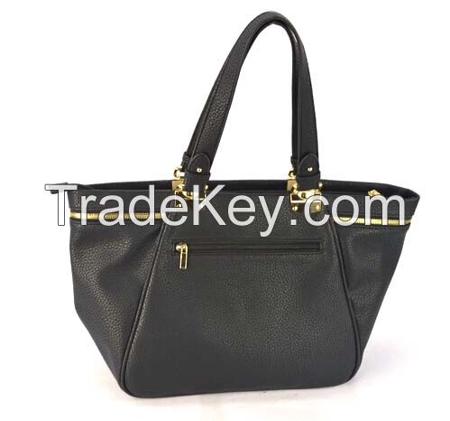 2015 New Arrival Locked Handle with Side Zipper Tota Handbag