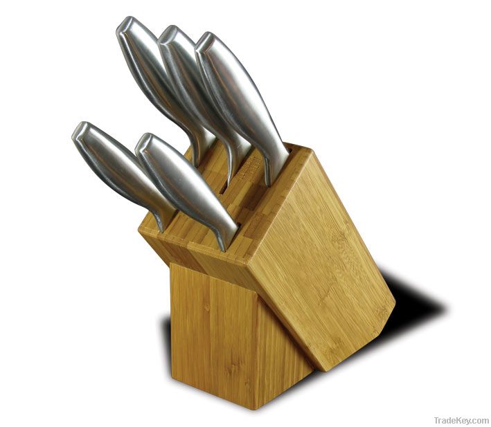 Bamboo knife block