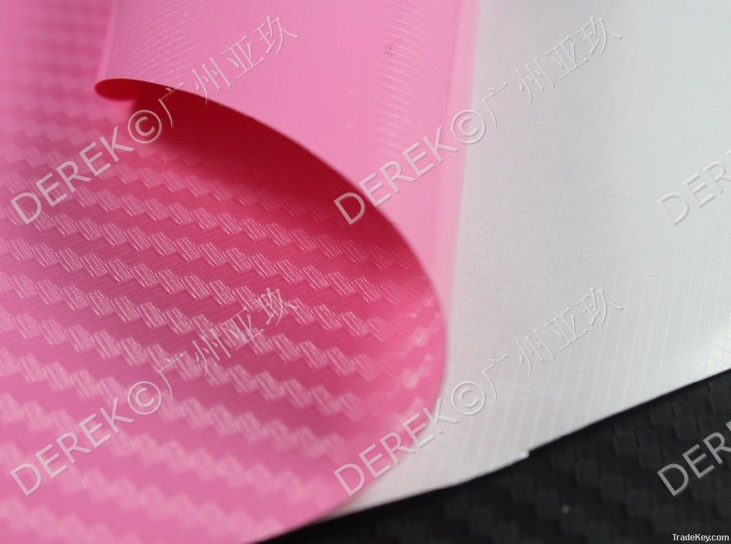 2011 TOP Quality! 3D carbon fiber stretch film QD1206 Pink