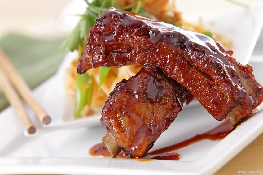 Ribs in barbeque sauce any meat