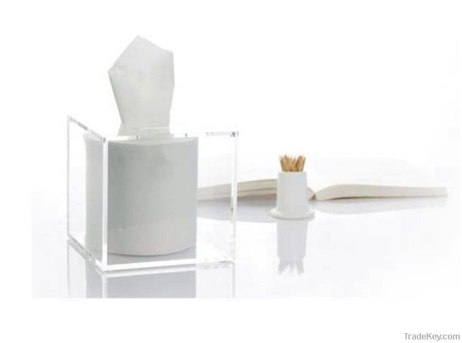 Acrylic Tissue box, desk napkin box