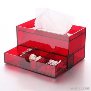 Acrylic Tissue box, useful desk napkin box