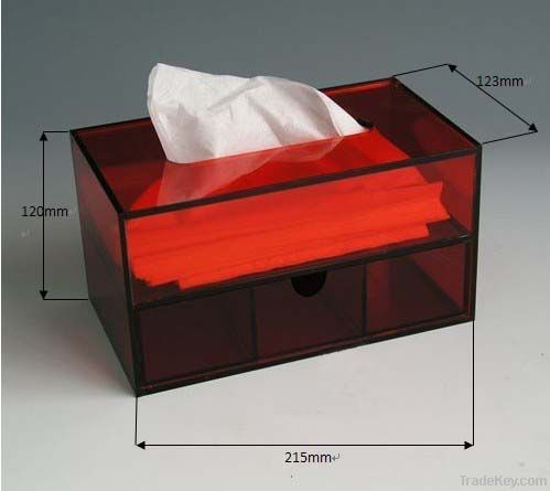 Acrylic Tissue box, useful desk napkin box