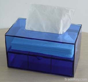 Acrylic Tissue box, useful desk napkin box