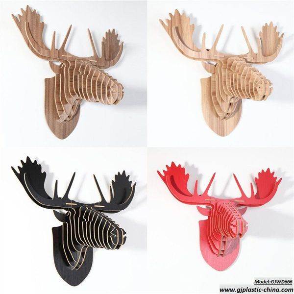 Gjwd666 666mm Moose Style Wall Decoration Black or White "