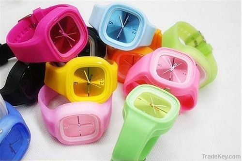 fashion silicone jelly quartz watch