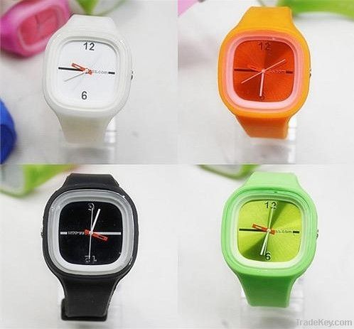 fashion silicone jelly quartz watch