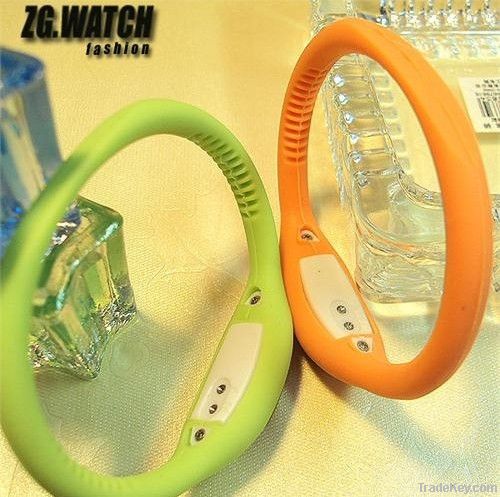 2011 fashion healthful ions silicone watch