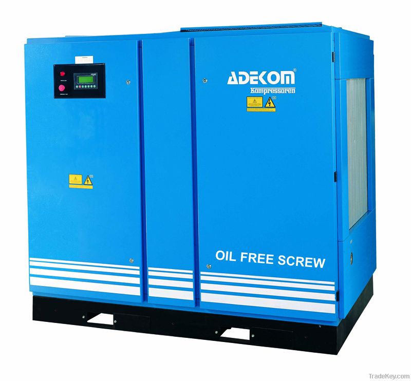 Screw air compressor oil free