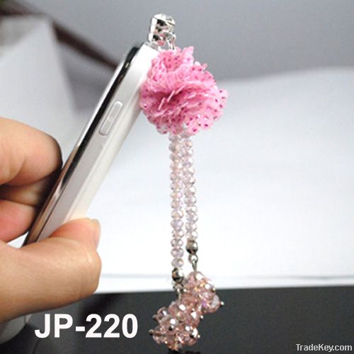 2012 newest dustproof ear plug minipol ear cap earphone jack pin