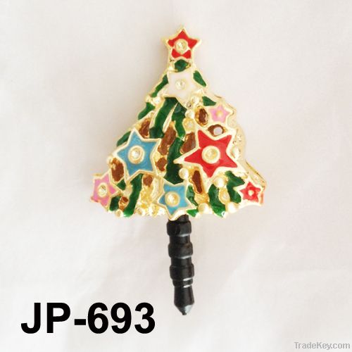 Christmas Dust Plug Fashion Jack Plug ear cap earphone jack pin