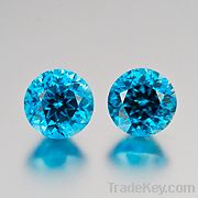 Gold star cubic zirconia gemstone for silver jewellery