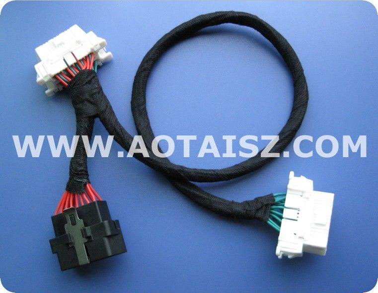 Wire harness OBDII male to female cable 24v type B connector cable