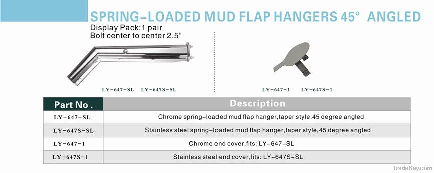 Spring-Loaded Mud Flap Hangers Tapered