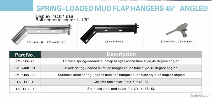 Spring-Loaded Mud Flap Hangers Tapered