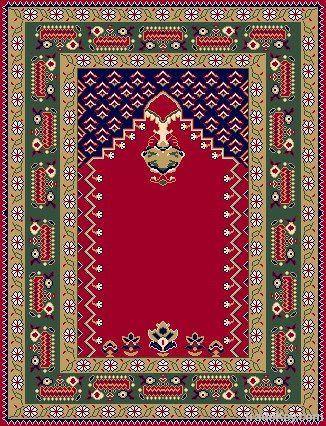 Traditional Islamic Mosque Carpet