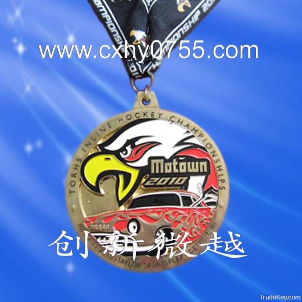 promotional metal ribbon medals