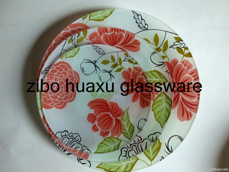 microwave glass plate tray