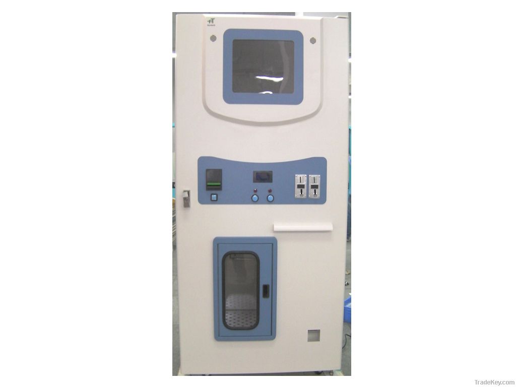 ICE VENDING MACHINE WITH SEMI-AUTO BAGGING SYSTEM AND EXCHANGE SYSTEM