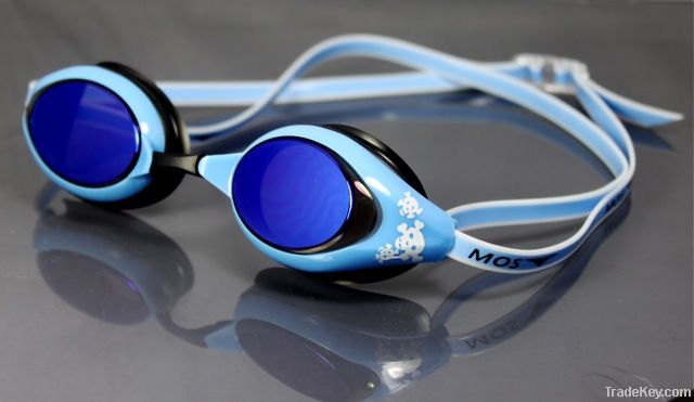 MC-3800 mirror coated lens with special printing swimming goggles
