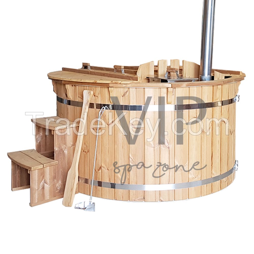 Wooden hot tub