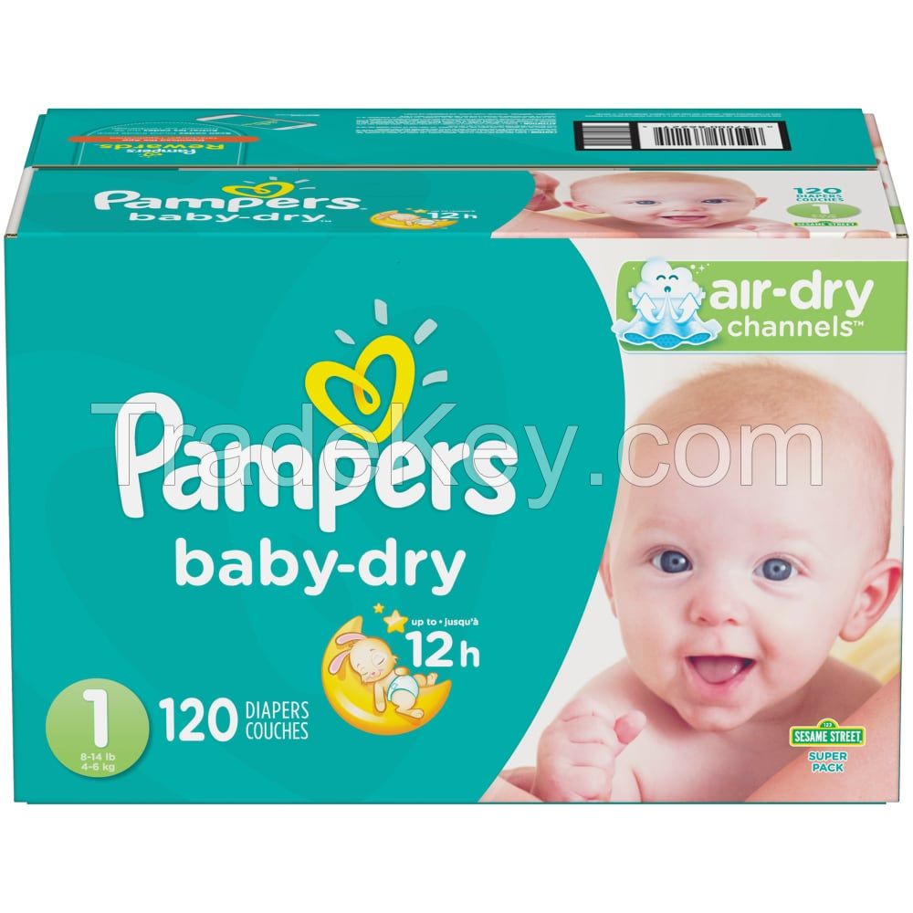 Pampers Swaddlers Disposable, Diapers Size 1 To 5, Available Different Counts in Boxes