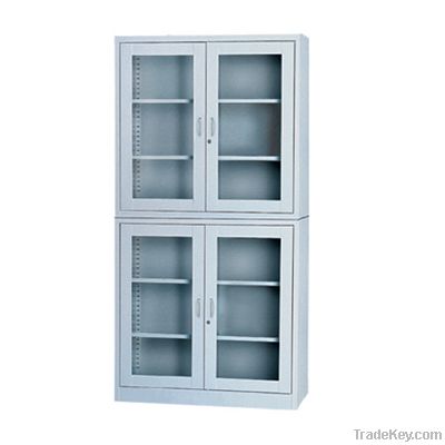 Steel Cabinet with Glass Sliding Door