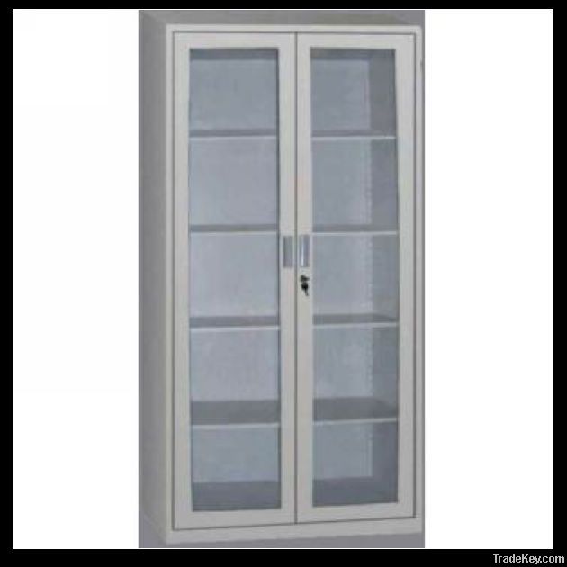 Steel Cabinet with Glass Sliding Door