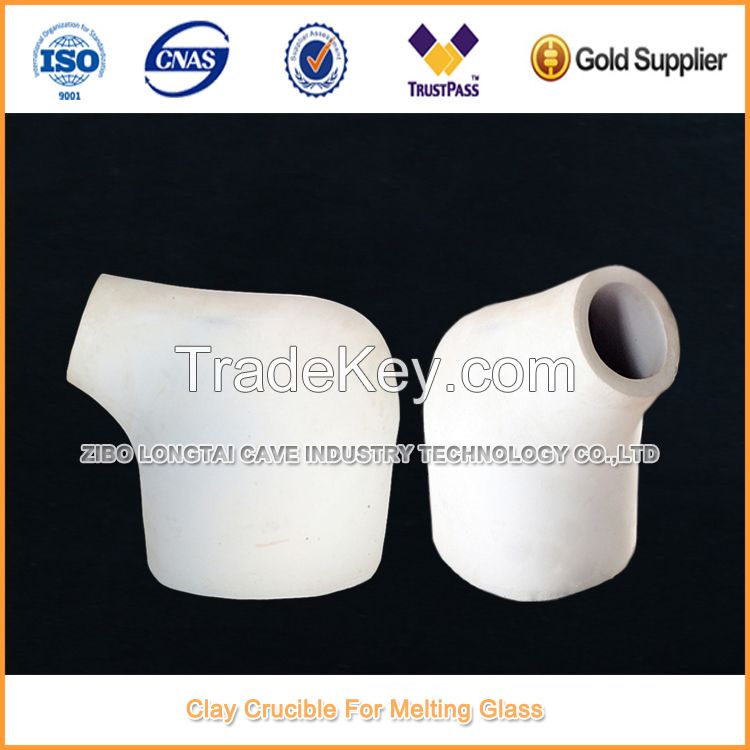 Clay crucible for melting kinds of glass and gold