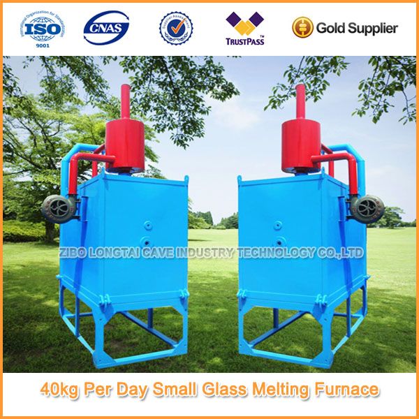 40kg/day moveable glass melting furnace