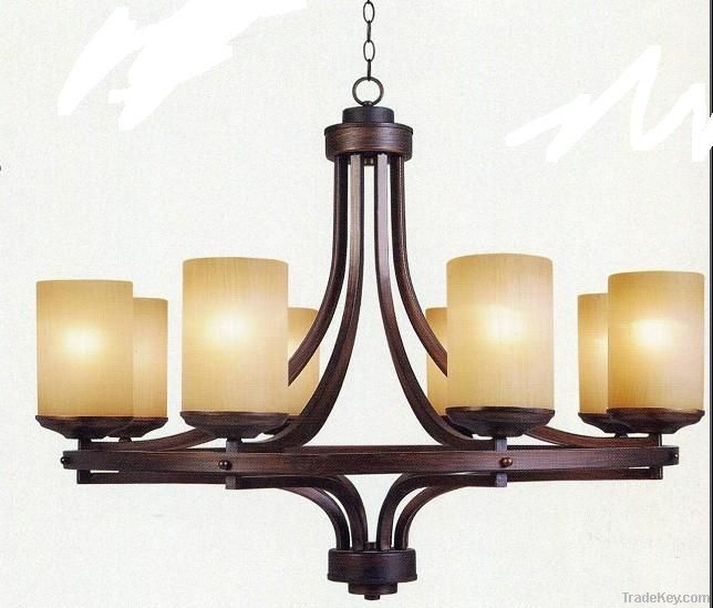 Traditional chandelier with 8pcs lamp shades