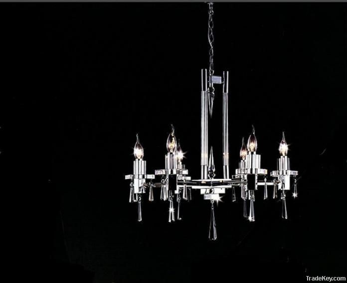 Modern crystal chanerlier with 6 lamps