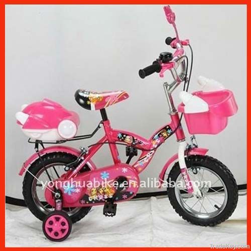 12in kids bike with basket, sorte nula