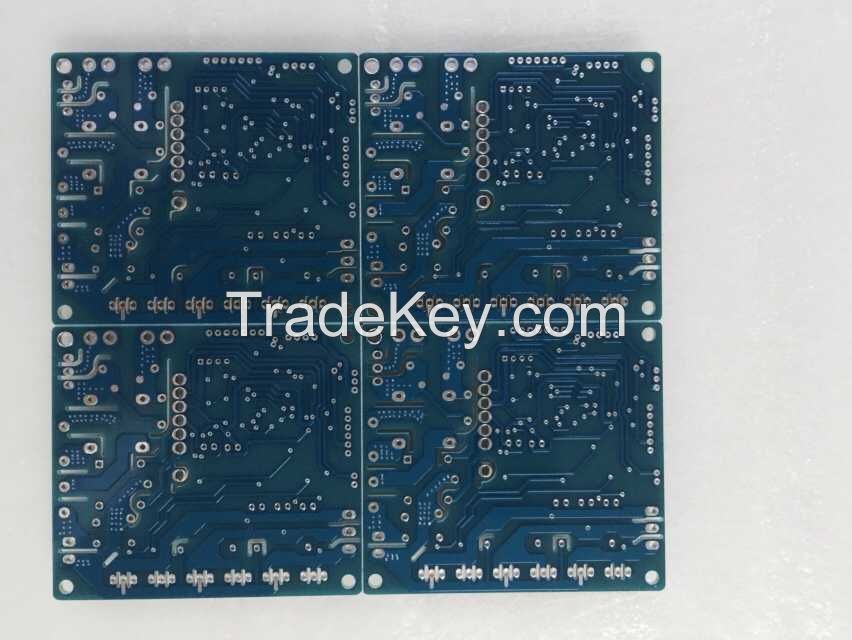 4-Layered PCB with Blue solder,immersion gold,1.6mm Board thickness