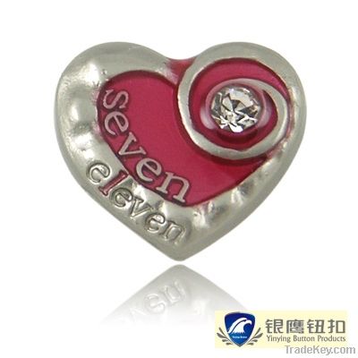 heart rivet with diamond