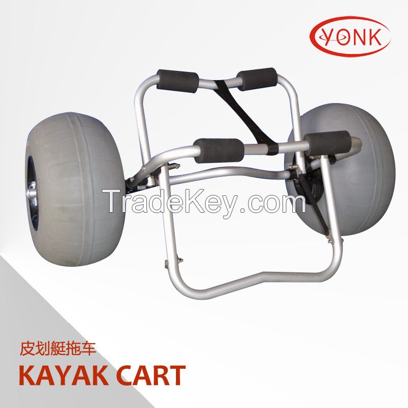 Deluxe multifunction foldable Aluminum canoe kayak cart beach trolley with balloon wheels