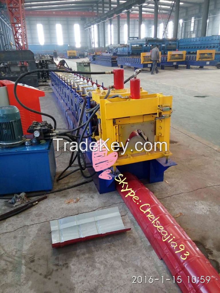312 Ridge Cap Roll Forming Machine , Cold Roofing Sheet Roll Forming Machine