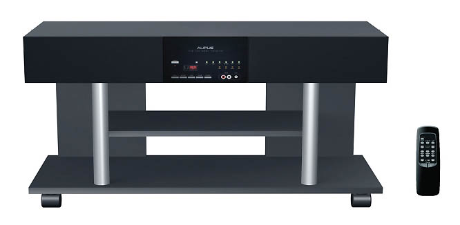 TV STAND WITH BUILT-IN SUBWOOFER & SATELLITE