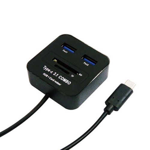 USB 3.1 Type C to USB 3.0 HUB with SD and T/F Card Reader Combo Adapter