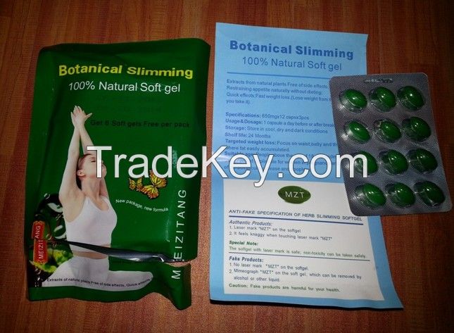 Natural Meizi tang Slimming Softgel, Best MZT botanical slimming caps