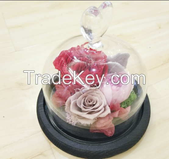 Preserved flower in glass for Mother's day gift