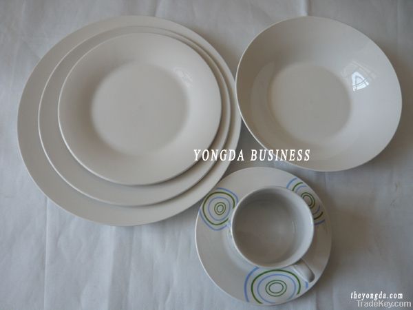 12/16/18/20/24/30 pieces white porcelain dinner set