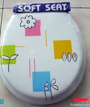Toilet Seat - Printed Soft Toilet Seat with Cover