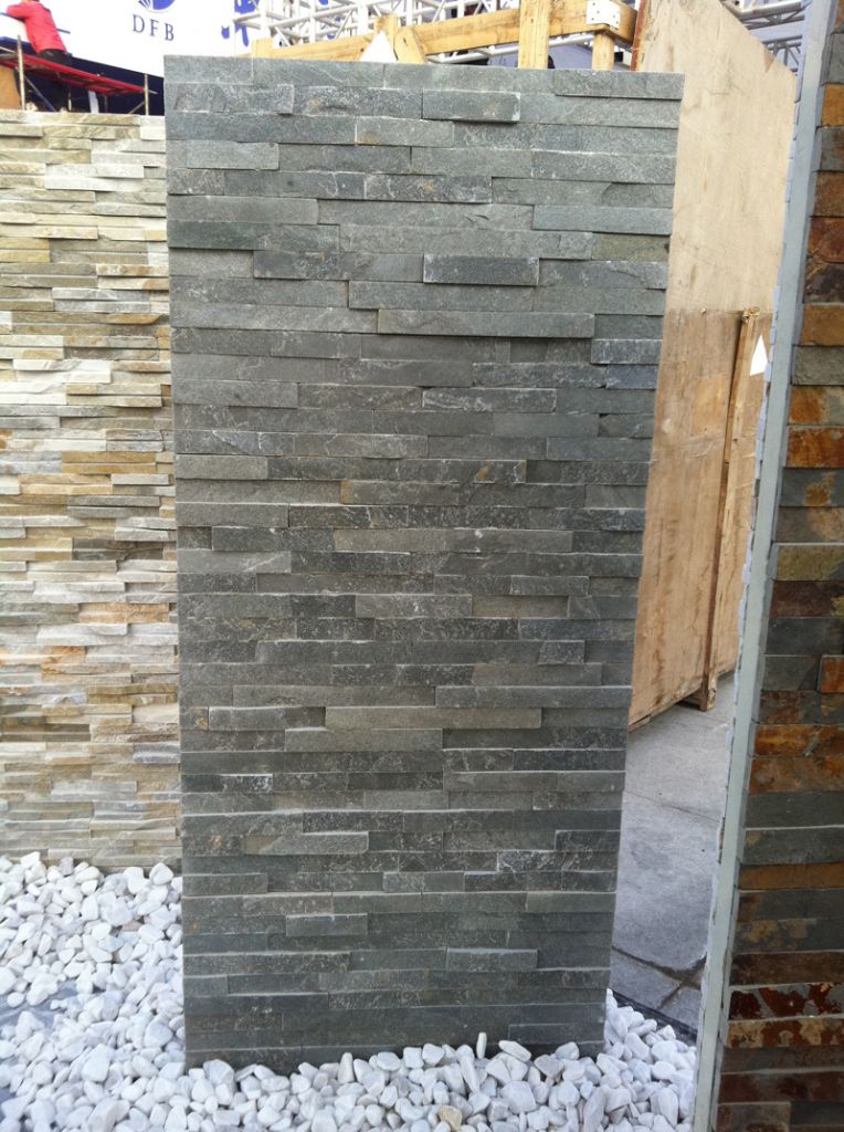 Natural Grey Slate Ledgestone Wall